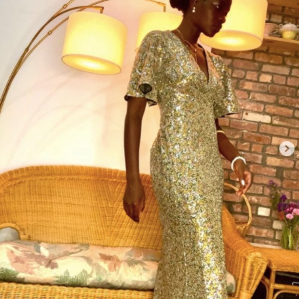 C/MEO Collective Brilliance Ombre Sequin Midi Dress